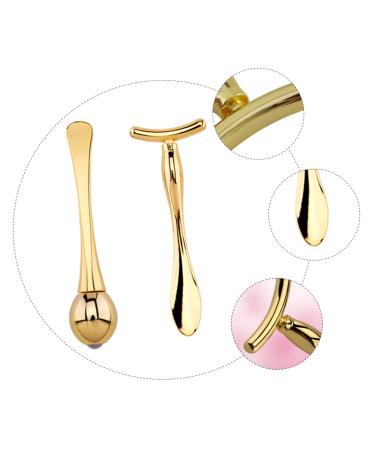Buy 2 Sets Eye Massage Roller T-Bar & Portable Makeup Spoon | Skin Care Massage Tool for Eyes | Best Eye Cream Applicator Online - Buy Online on SooperMarket.com