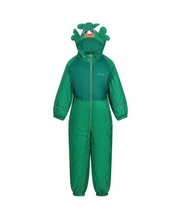 Regatta Children's Mudplay Iii Waterproof and Breathable Insulated Animal All-in-one Suit 4 Years Jelly Bean Dinosaur