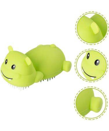 SECFOU Hippo Shaped Head Shower for Exfoliating and Massaging - Green Cap for Baby, Body, and Scalp Care - Buy Online on SooperMarket.com