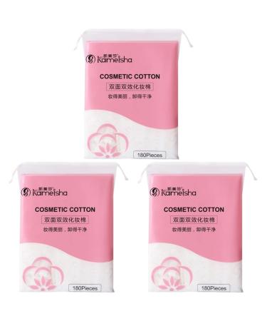 FRCOLOR 540 Pcs Face Cotton Pads Make up Wipes Disposable Wipes Cleaning Wipes Makeup Cotton Pads Face Wipes Facial Cleansing Wipes Facial Cotton Pads Clean Wipes Bagged Powder Puff White 6X5CMx3pcs Whitex3pcs