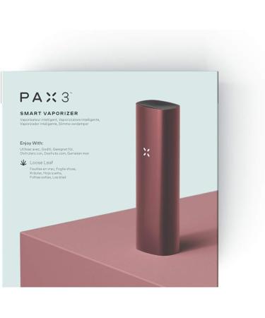 PAX 3 Premium Portable Vaporizer - Burgundy | Basic Kit | 10 Year Warranty - Buy Online on SooperMarket.com