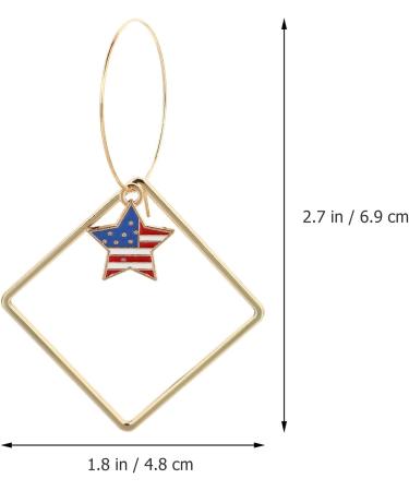KESYOO 2 Pairs Independence Day Ear Pendants | Stylish Ear Rings & Drops for Party | Independence Day Decoration - Buy Online on SooperMarket.com