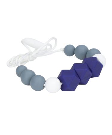 Buy Dark Blue Silicone Biting Toys - Easy to Clean Baby Feeding Chain | Safe & Pedagogically Designed for Everyday Use - Buy Online on SooperMarket.com