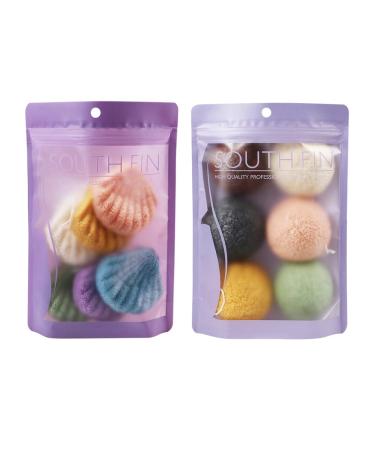 FRCOLOR Natural Konjac Facial Sponge Set - 6pcs Face Cleansing Puffs for Gentle Cleansing - Buy Online on SooperMarket.com