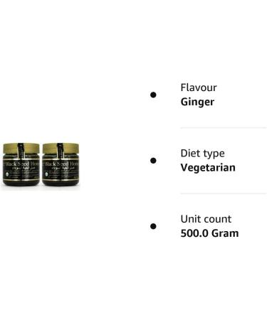 Pure Black Seed Honey with Nigella - Vegetarian-Friendly (2 x 250g) - Buy Online on SooperMarket.com