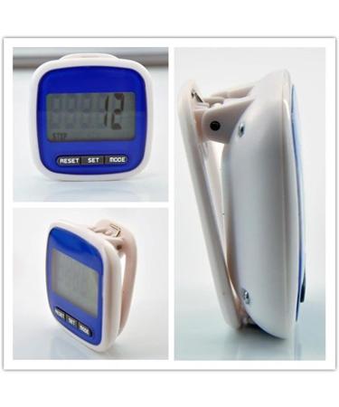 Simple 3D Pedometer with LCD Display - Clip-on Walking & Running Counter in Red | International Shipping Available - Buy Online on SooperMarket.com