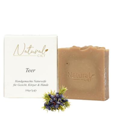 Natural cilt juniper -tea soap - 100% natural soap - without questionable ingredients - certified - handmade - shower soap for all skin types - shower gel - Natural food metics Tea (1 Pack)