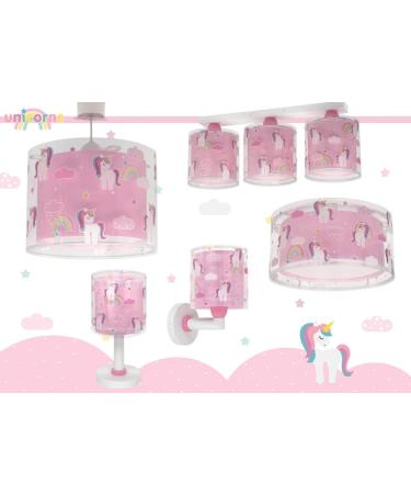 Dalber Unicorns Children's Wall Lamp - Pink Animal Light for Kids' Room | Stylish Lampshade - Buy Online on SooperMarket.com