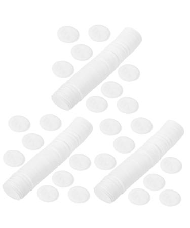 FRCOLOR 300 Pcs Thick Overlock Cotton Friendly Reusable Cotton Rounds Reusable Cotton Pads Reusable Face Pads Nail Polish Remover Pads Cosmetic Non-Woven Fabric Powder Puff Travel White