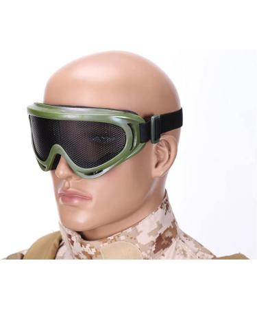 ARMADIO Airsoft Protective Goggles - High Density Metal Mesh Tactical Safety Glasses (Army Green/Tan) - Buy Online on SooperMarket.com