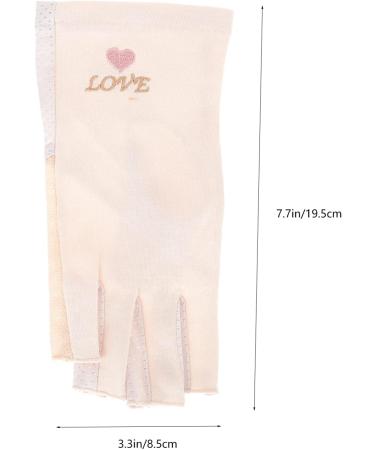 Exceart UV Nail Lamp Gloves - Cotton Finger Gloves for Women Manicure | UV Protection Hand Gloves in Flesh Color - Buy Online on SooperMarket.com