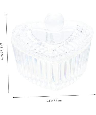 POPETPOP 2pcs Crystal Glass Stained Glass Acrylic Liquid Bowl Nail Tech Accessories Crystal Heart Shape Glassware Jewelry Holder Mini Nail Polish Bowl With Cover Washing up medium Assorted Color - Buy Online on SooperMarket.com