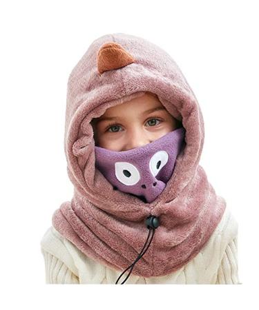 Lazz1on Children's Balaclava Girls Boys Balaclava Fleece Warm Windproof Winter Hat for Winter Snowboard Skiing Outdoor L Purple
