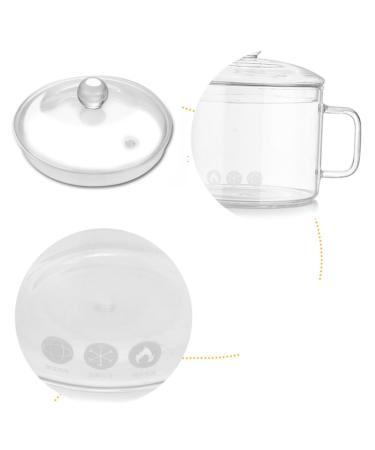 Zerodeko Fruit Transparent Food Storage Container Home Glass Bowl Glass Mixing Bowl Bowls for Kitchen Glass Container with Lid Terrarium Glass Salad Bowl Clear Container Fruit Container 16*15cm As Shown