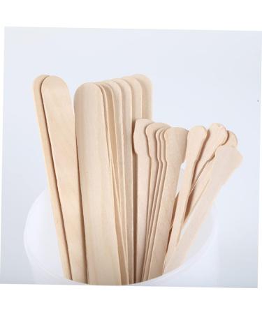 Minkissy 200 STK Waxed Wooden Sticks - Professional Eyebrow Wax Applicator for Makeup | International Shipping Available - Buy Online on SooperMarket.com