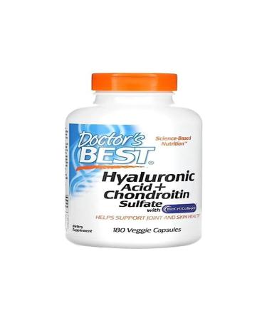 Doctor's Best Hyaluronic Acid + Chondroitin Sulphate with BioCell Collagen 180 Caps Joint Support & Skin Care