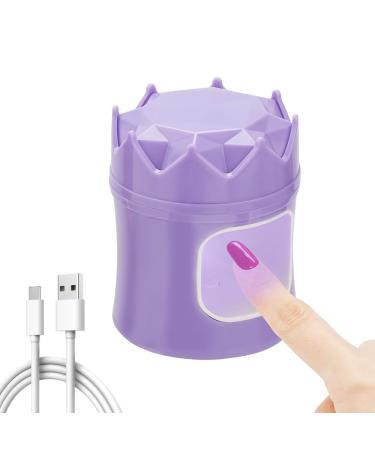 Mini High-Efficiency UV Nail Lamp - Quick Drying Dual Light Source Type-C Powered - Perfect for On-The-Go Nail Art(Purple)