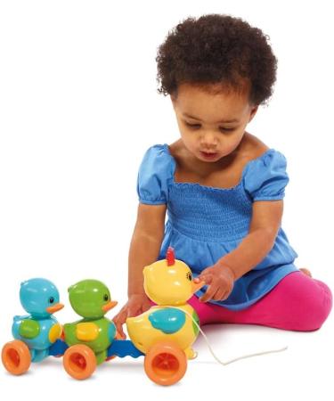 Tomy E4613 Baby Toy Duck Family - Colorful Pull-Up Toy with Sound Effect for Crawling & Running Infants - Ideal for Boys & Girls 10+ Months - Buy Online on SooperMarket.com