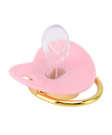 Silicone pacifier for newborns ultra-light baby pacifiers made of bling-silicone professional design for infants aged 6 to 18 months (m pink)