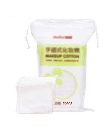 Portable Cleansing Cotton 50 Pcs Cosmetic Make Up Facial Cotton Pads Cosmetics Puff Organic Cotton Swab Box Eye Cleansing Pads Makeup Cotton Pads Soft Comfortable (Color : White Size : 5.5 * 6.5cm) 5.5*6.5cm White