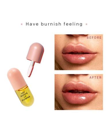 Natural Lip Plumper Set - Day & Night Serum for Softer, Bigger Fuller Lips - Lip Care & Enhancer Kit with Lip Mask - No More Chapped Lips - 2Pcs - Buy Online on SooperMarket.com