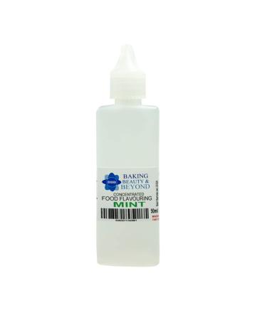Baking Beauty and Beyond Concentrated Food Flavouring Oil - Dozen of Professional Quality Food Grade Flavouring Oil for Candy Making Baking Cooking Lip Balm and Lip Gloss - Mint (50ml)