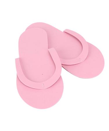 KENANLAN 12 Pairs Spa Slippers 3mm Disposable Flip Flops Foam Pedicure Flip Flops Portable Slippers for Hotel Home Nail Salon Guests Order in Pink