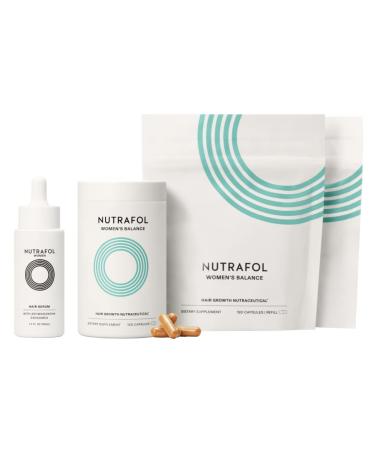 Nutrafol Women's Balance Hair Growth Supplement and Hair Serum Ages 45 and Up Supports Visibly Thicker and Stronger Hair - 3 month supply 1.7 Fl Oz