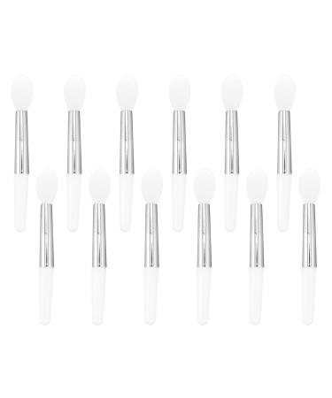 MAGICLULU Silicone Lip Scrubber 12pcs Silicone Lip Brush Lip Wand Cosmetic Lipstick Brush Mini Lipsticks Mini Lip Gloss Lip Plumper Gloss Clear Silicone Applicator Travel Mascara Silica Gel 5x1cm As Shown 3