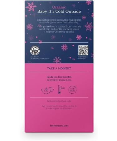 HOTTEA MAMA | Baby It s Cold Outside | Organic Whole Fruit Tea | Mulled | Caffeine Free | Christmas Tea | 14 Whole Leaf Biodegradable Pyramid Bags - Buy Online on SooperMarket.com