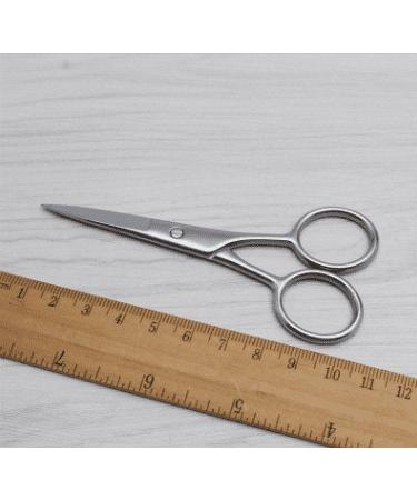 Silver Nose Hair Scissors - Stainless Steel Precision Trimmers for Men | Facial & Eyebrow Grooming - Buy Online on SooperMarket.com