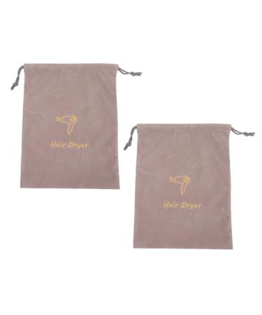 FOYTOKI 2pcs Velvet Bag Hair Dryer Bag Hair Dryer Organizer Storage Bag for Hair Dryer Hair Blow Dryer Bag Hair Dryer Fabric Bag Drawstring Fabric Bags Drawstring Storage Bag