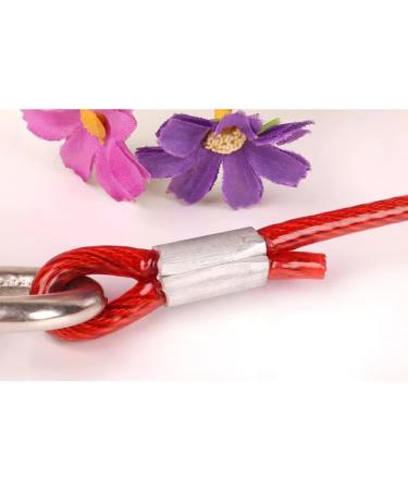 Mithui ju Dog Tie Out Cable and Stake Pet Traction Rop Heavy Duty Stake-Out Dog Spike Spiral Pet Ground Anchor Spike in Ground for Outdoor Camping Yard and Garden Small Medium Pets (16FT/5M Red) 16FT/5M Red - Buy Online on SooperMarket.com