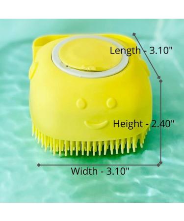Jacobs Silicone Dog & Cat Bath Brush Scrubber - Shampoo Dispensing, Massage & Deshedding Tool for Sensitive Skin - Grooming Comb for Short & Long Haired Pets - Buy Online on SooperMarket.com