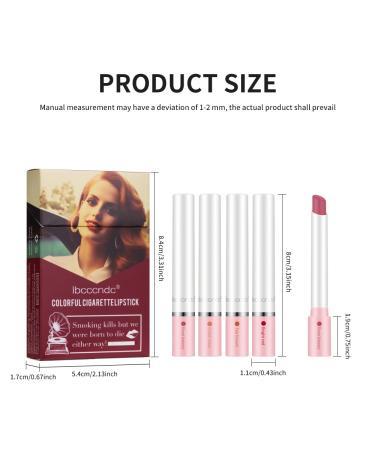 Buy Matte Non-Stick Cigarette Case Lipstick Set - Long Lasting Velvet Lip Gloss & Tint | Portable Makeup Kit for Perfect Lips - Buy Online on SooperMarket.com