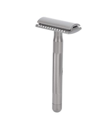 Safety Aircraft DoubleEdge Safety Razor Ergonomic Brass Handle. (Silver)