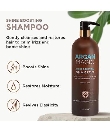 ARGAN MAGIC Hair Care Essentials Trio | Shine Boosting Shampoo Moisturizing Conditioner 10 in 1 Leave In Spray | Hydrate Detangle & Restore Shine | Made in USA - Buy Online on SooperMarket.com