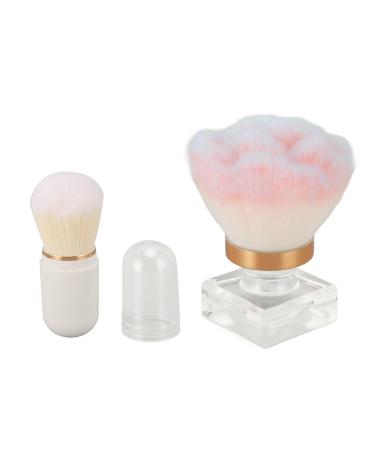 Transparent Handle Powder Brush Small Makeup Brush Lightweight Capsule Brush Portable for Blush