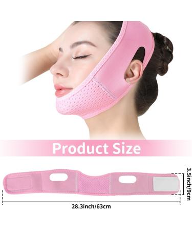 Airfish V Line Lifting Mask Double Chin Reducer with Chin Strap for Women Double Chin Eliminator Face Lift Chin Mask Lift Prevent Sagging V Shaped Slimmer (Pink) - Buy Online on SooperMarket.com