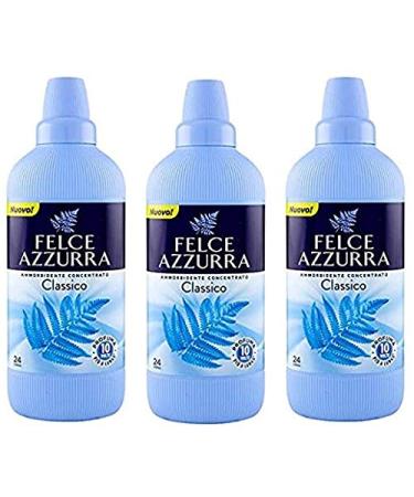 3x PAGLIERI Felce Azzurra Fabric Softener Concentrate Fragrant Classico 600ml