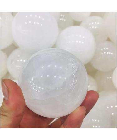 Natural Crystal Rough Natural Sphere 1pc Natural White Clear Calcite Crystal Spheres Balls for Gift for Decoration Gift Decoration feng Shui. (Color : 55-65mm) - Buy Online on SooperMarket.com