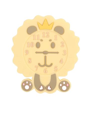 Infant Silicone Teething Chew Toy Baby Teething Toy Baby Gum Relief Cartoon Animal Alarm Clock Shaped Teething Toy Baby Chew Toys for Sucking Needs BPA Free