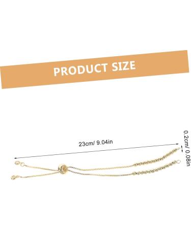 HAPINARY 10pcs Adjustable Bracelets Adjustable Cuff Bracelet Bracelets Aesthetic Bracelets for Girls Adjustable Decors Chic Wrist Jewelry Open Bracelets Beads Copper Preserve Color Golden 23X0.3cm - Buy Online on SooperMarket.com