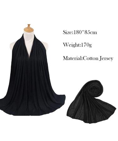 Youme Stretch Jersey Turban Head Wrap for Women - Soft, Breathable Scarf in Black, Navy Blue, Red - Buy Online on SooperMarket.com