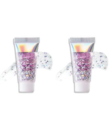 Body Glitter by Wet n Wild Fantasy Makers Glitter Gel Silver Seeing Double (Pack of 2) Seeing Double Pack of 2