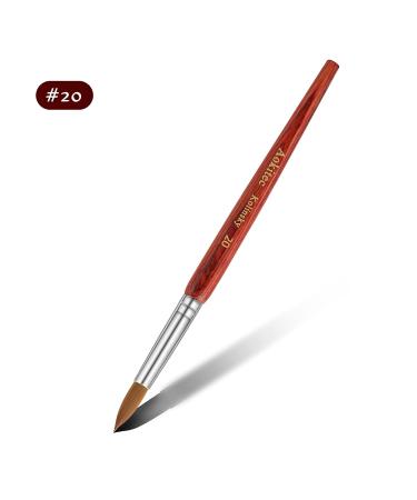 Aokitec Kolinsky #20 Acrylic Nail Brush - Professional Wood Manicure Tool for Nail Art - Buy Online on SooperMarket.com