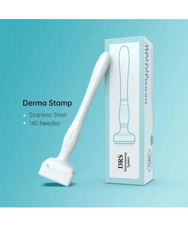 140 Pins Non-Adjustable Microneedling Derma Stamp for Hair Loss and Beard Growth - Dermastamp Pen 0.25mm - Buy Online on SooperMarket.com