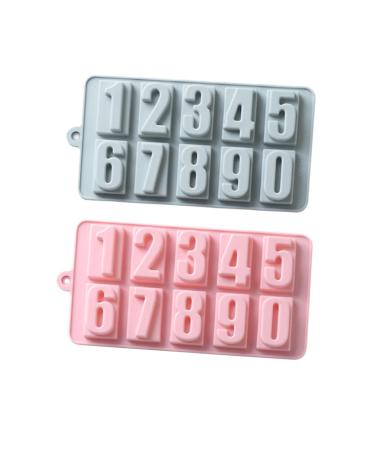 PRETYZOOM Cake Stencils Number Chocolate Mold Candle Silicone Mold Molde De para Chocolate para Chocolate De Chocolate Molds Ice Cube Mold Soap Mold Handmade Soap Happy Birthday