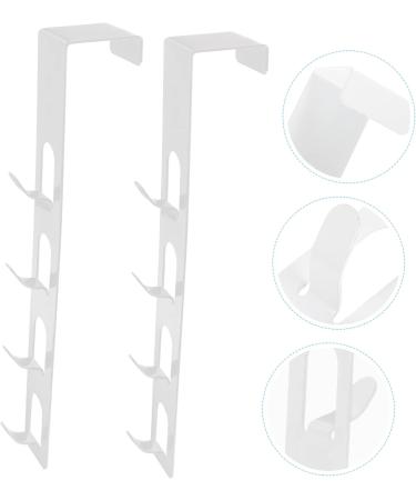 Baluue Towel Holder 2pcs Door Hook Wall Coat Hanger Christmas Wreath Metal Clothes Rack Hooks for Hats Door Hangers for Clothes Hanger 29.5X5CM White - Buy Online on SooperMarket.com