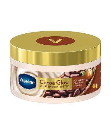 Vaseline Cocoa Glow Whipped Body Butter 180 g. Cocoa & Shea Butter for Glowing Soft Skin